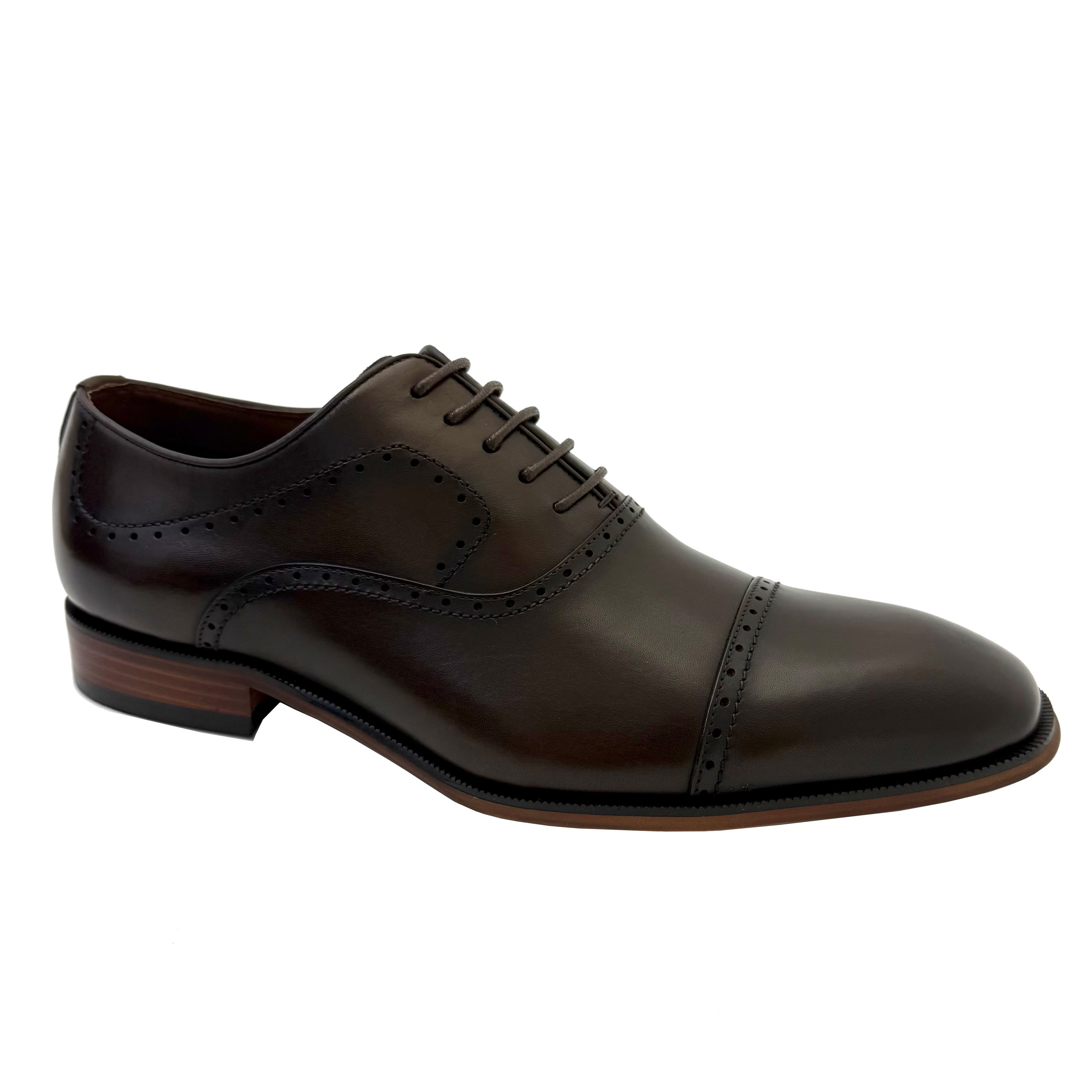 Paolo Vandini Poole Brown Leather Oxford Shoes | Fields 