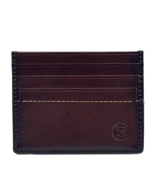 Leather Card Holder Wallet - Brown
