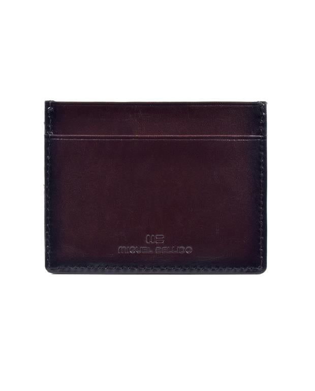 Leather Card Holder Wallet - Brown