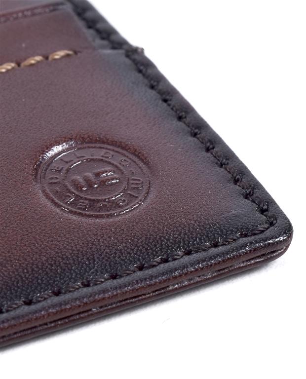 Leather Card Holder Wallet - Brown