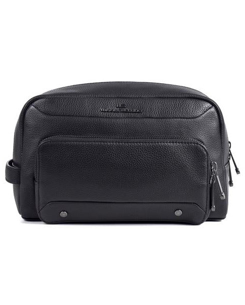 Leather Wash Bag 7706-001 - Black