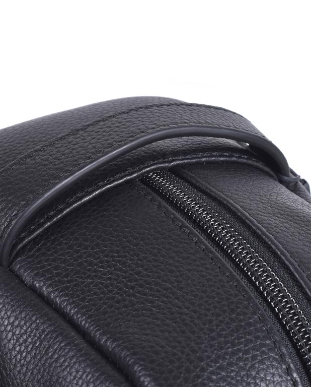 Leather Wash Bag 7706-001 - Black