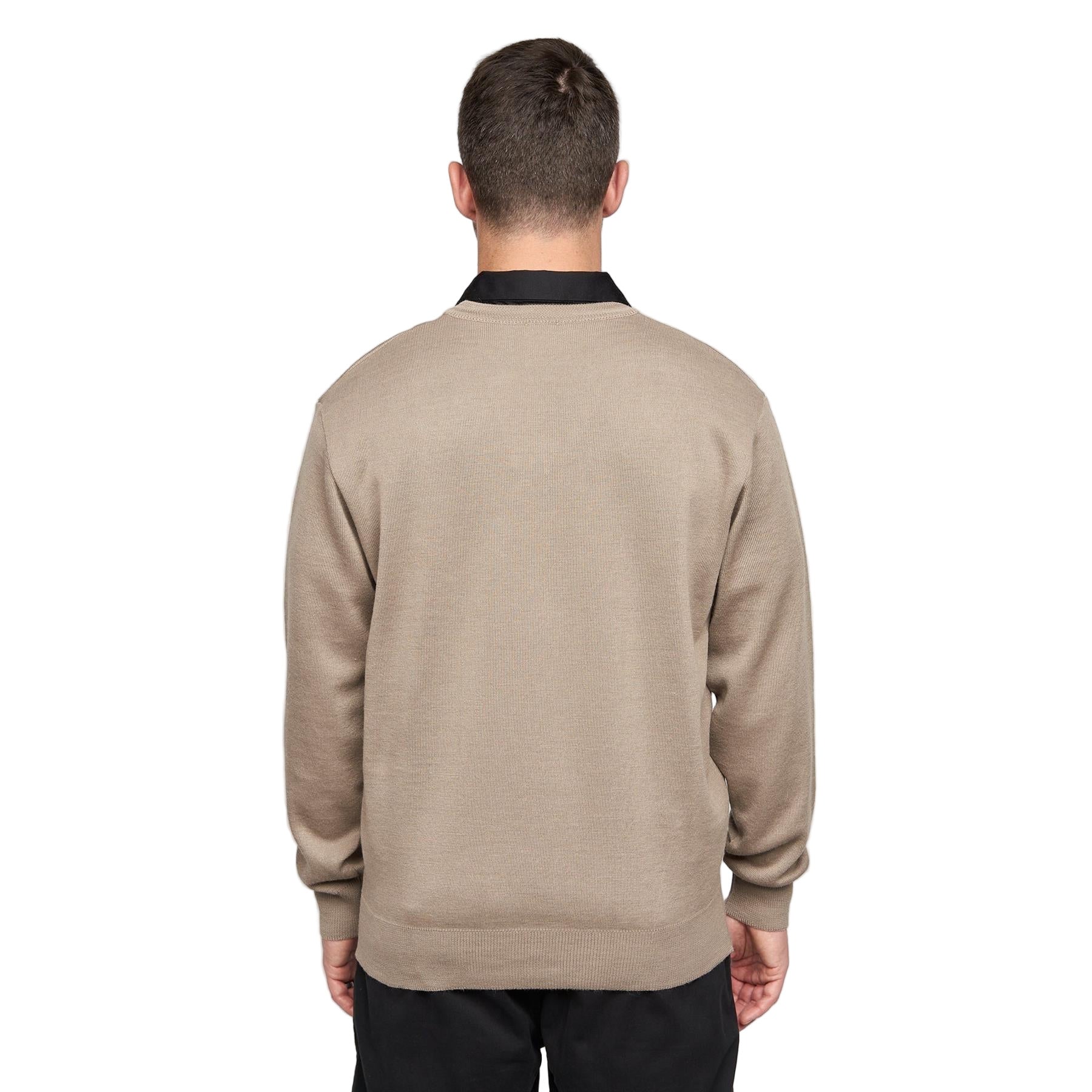 Gabicci V-Neck Jumper -Merino Wool Blend - Stone