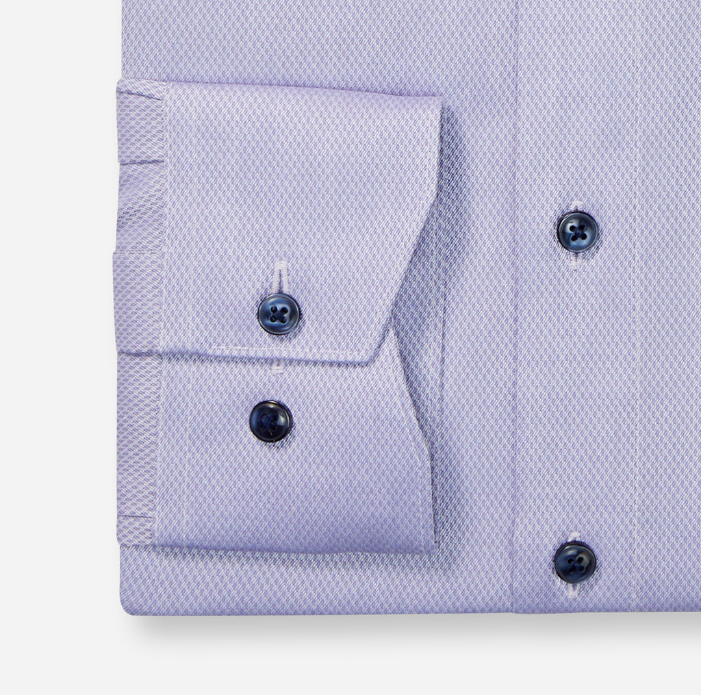 Luxor Texture Shirt Contrast Button - Lilac
