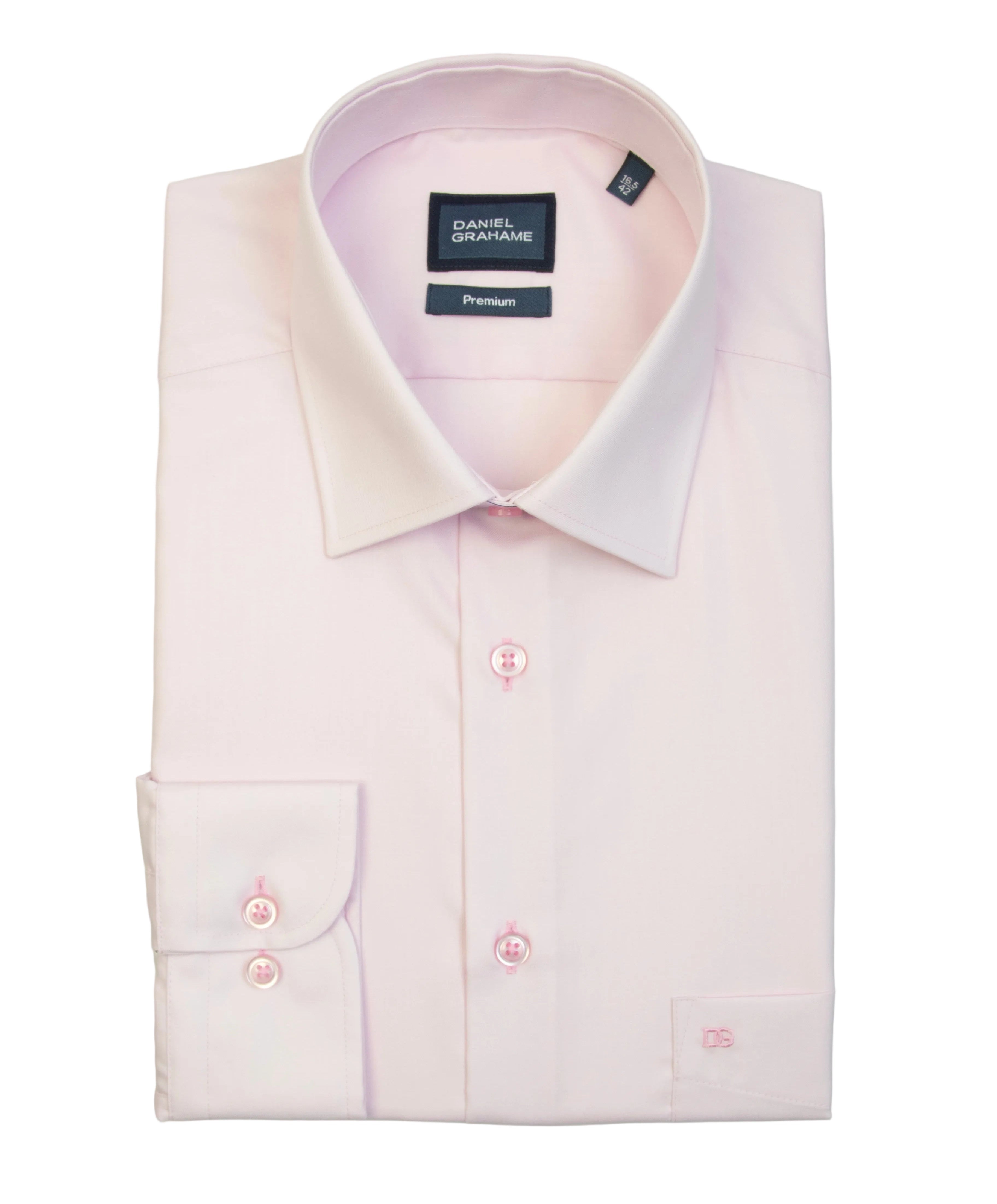 Daniel Grahame Easy Care Pink Cotton Shirt
