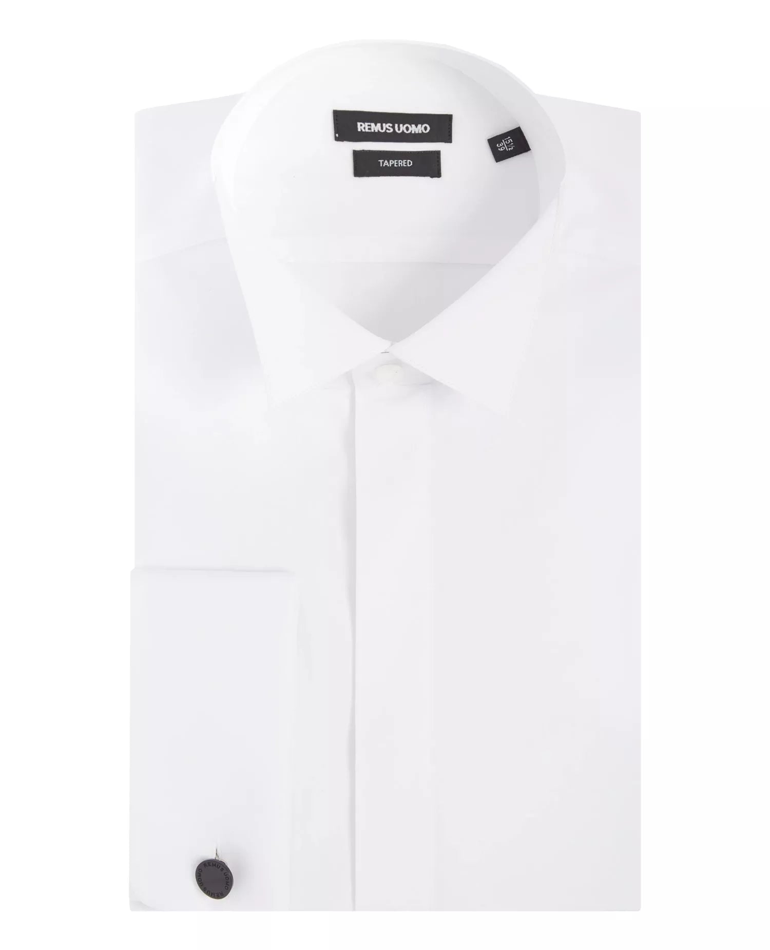 Remus Uomo White Wing Collar Tapered Fit Dress Shirt | Fields Menswear