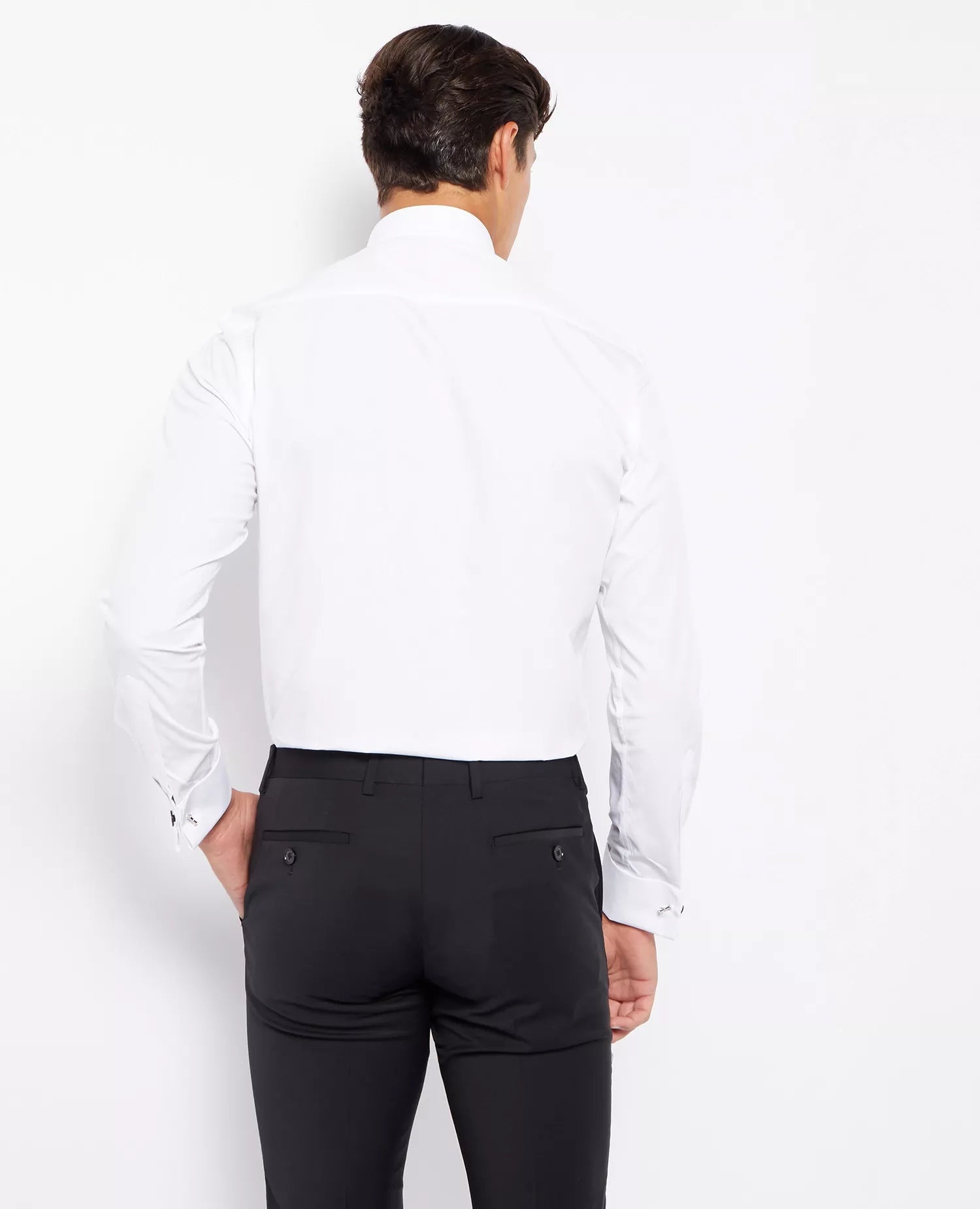 Remus Uomo White Wing Collar Tapered Fit Dress Shirt | Fields Menswear