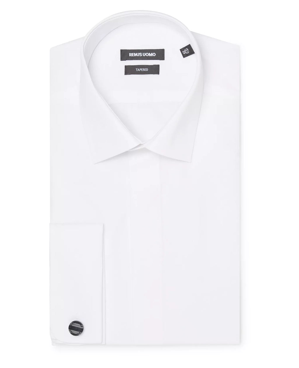 Remus Uomo White Tapered Fit Dress Shirt | Fields Menswear