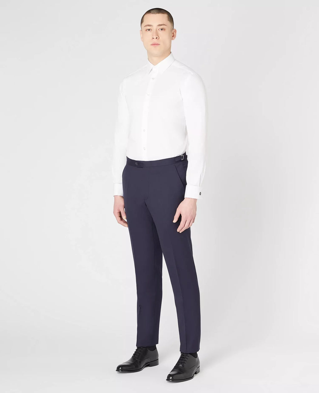 Remus Uomo White Slim Fit Double Cuff Shirt | Fields Menswear