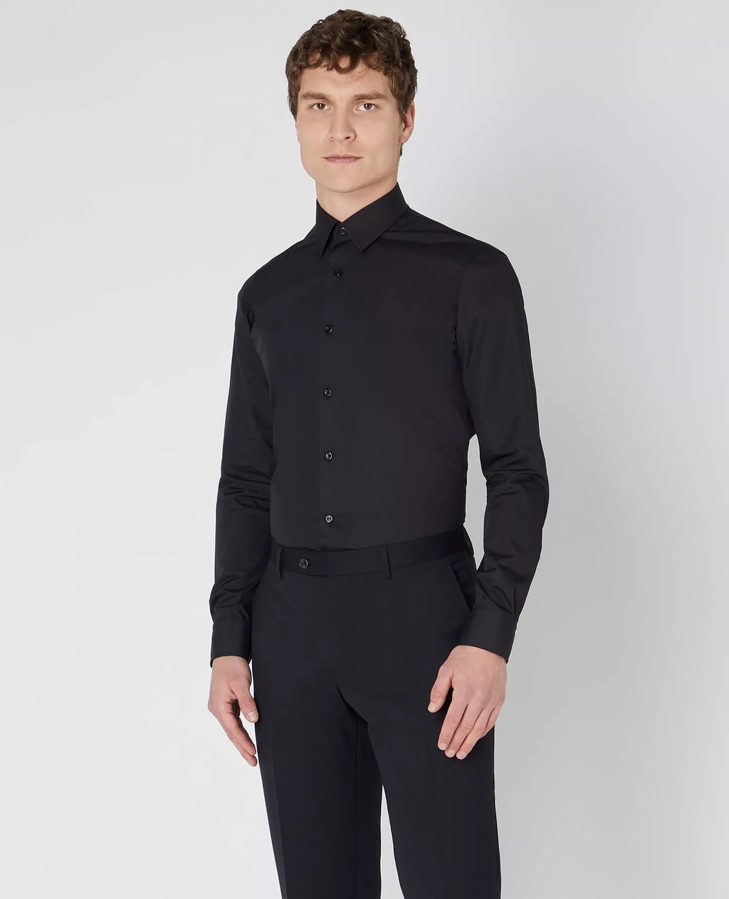 Remus Uomo Rome Black Slim Fit Shirt | Mens Formal Shirt