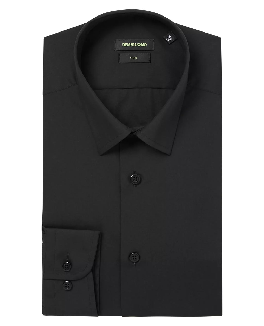 Remus Uomo Rome Black Slim Fit Shirt | Mens Formal Shirt