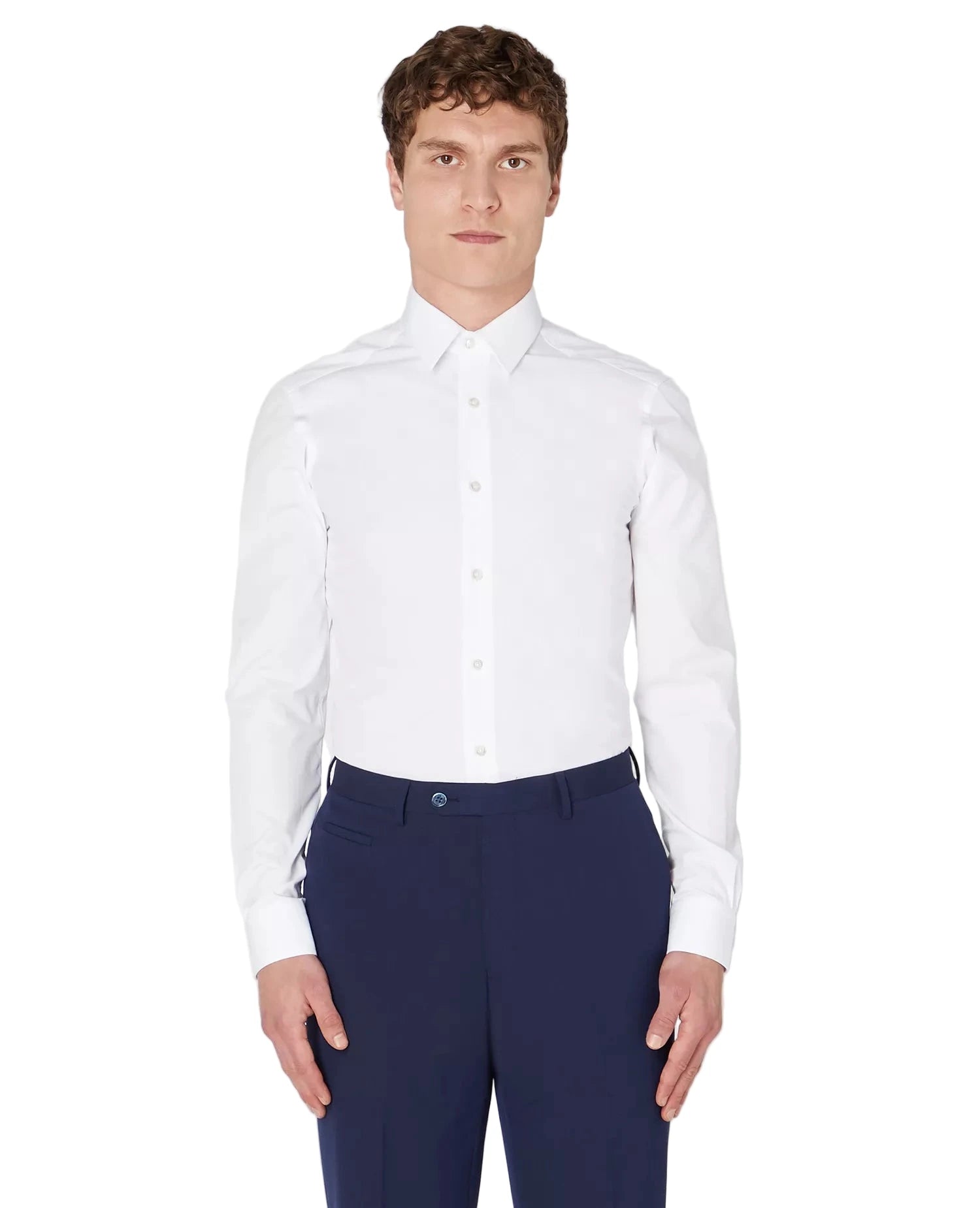 Slim Fit Plain Shirt - White