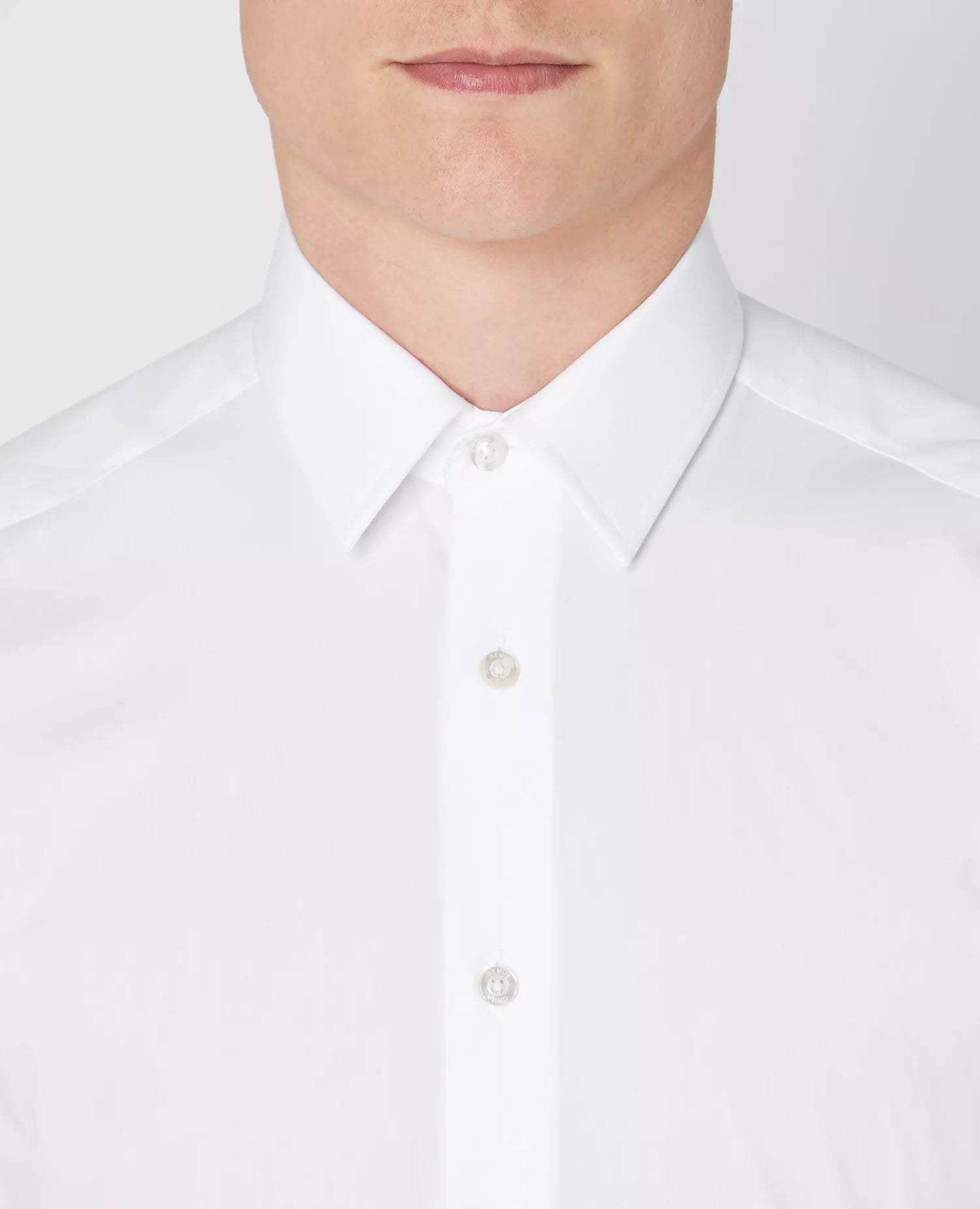 Slim Fit Plain Shirt - White