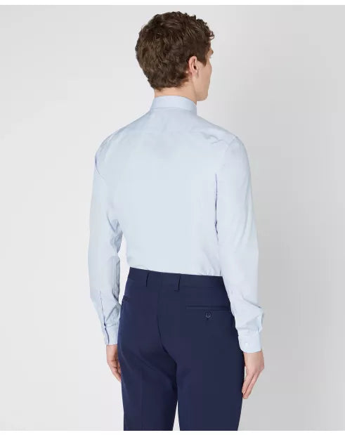 Slim Fit Plain Shirt - Light Blue