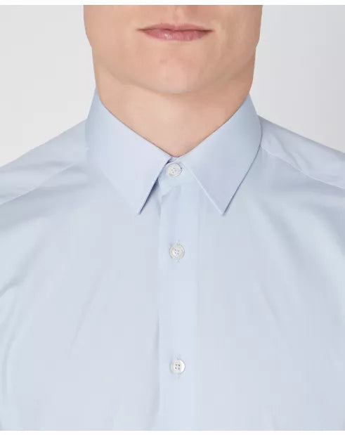 Slim Fit Plain Shirt - Light Blue