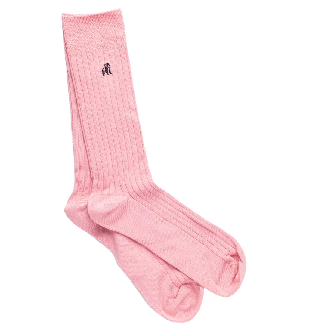 Plain Ribbed Bamboo Socks- Light Pink