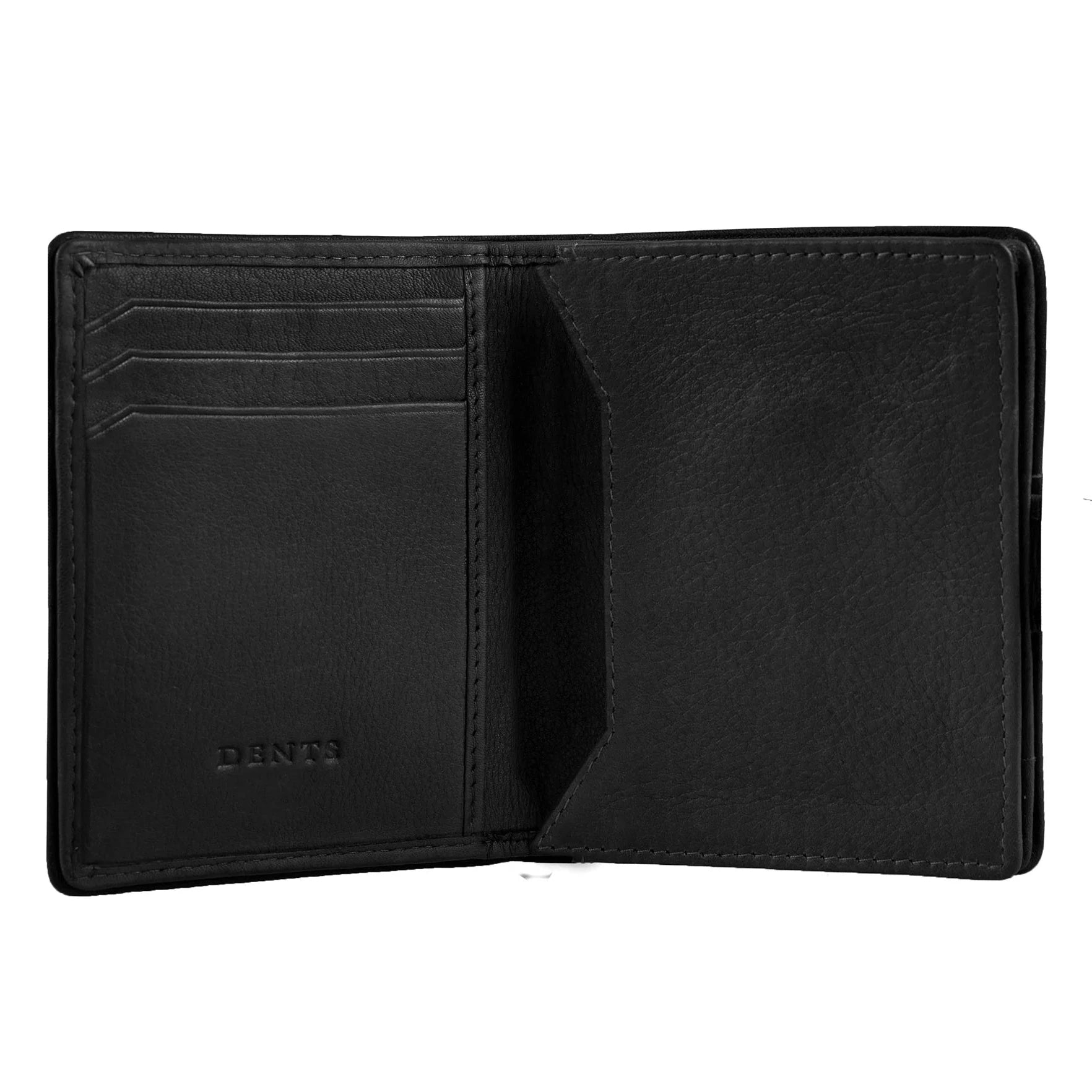 Dents Pebble Grain Leather Card Holder | RFID Protected | Black