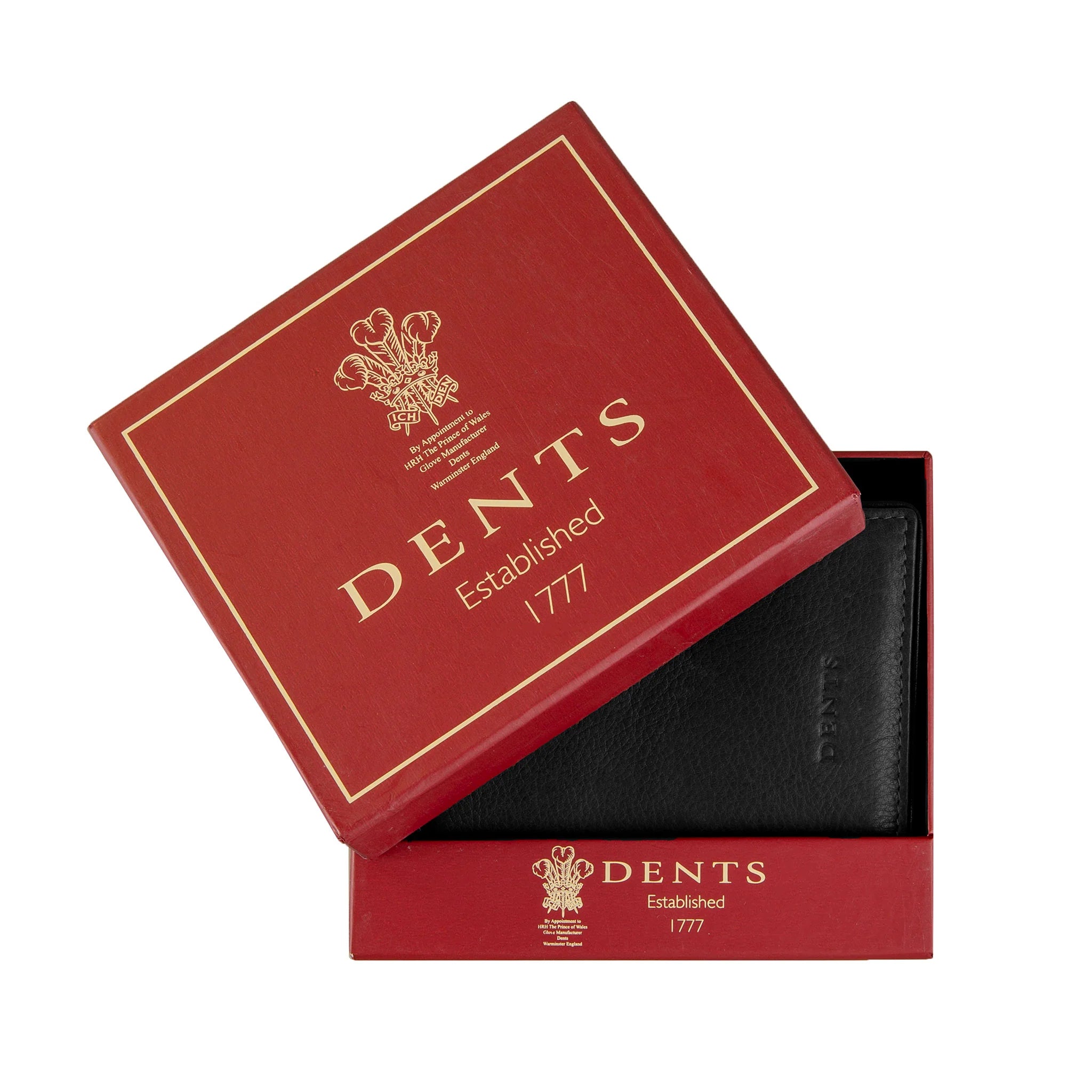 Dents Pebble Grain Leather Card Holder | RFID Protected | Black