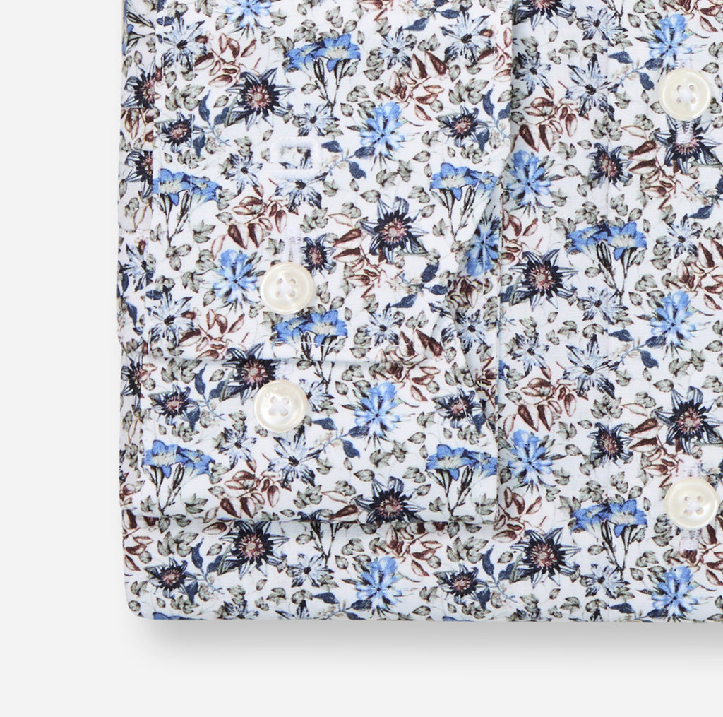 Modern Fit Multi Floral Shirt - Blue