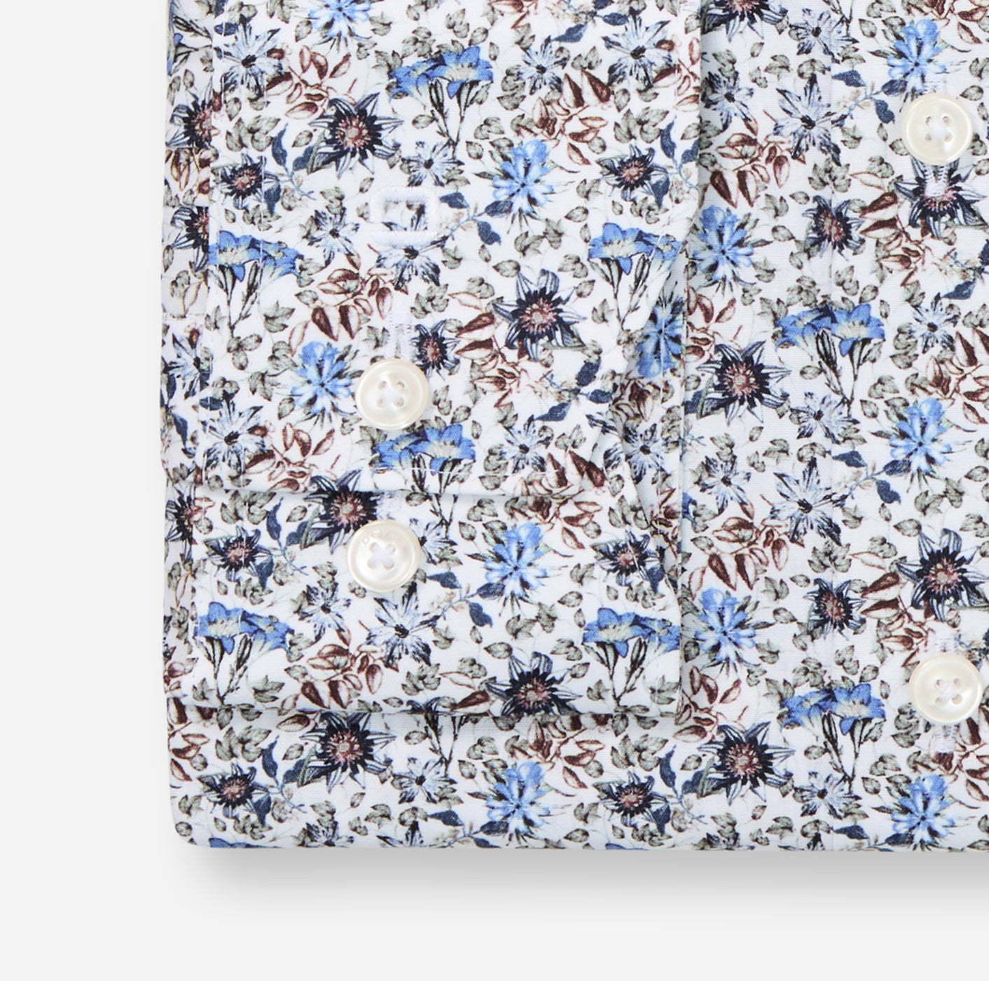 Modern Fit Multi Floral Shirt - Blue