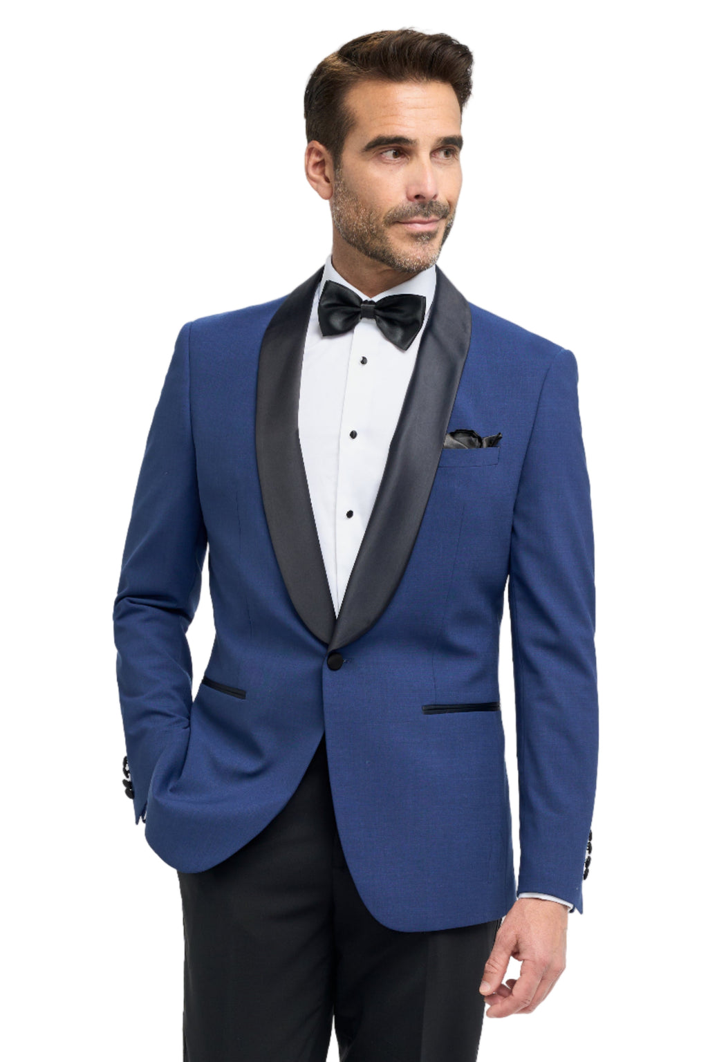 Aspen Shawl Lapel Dress Jacket - Electric Blue