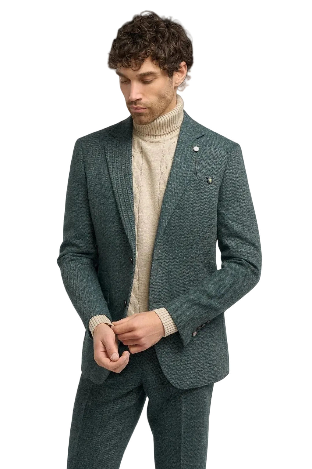 Cavani Thomas Tweed Jacket – Lush Olive