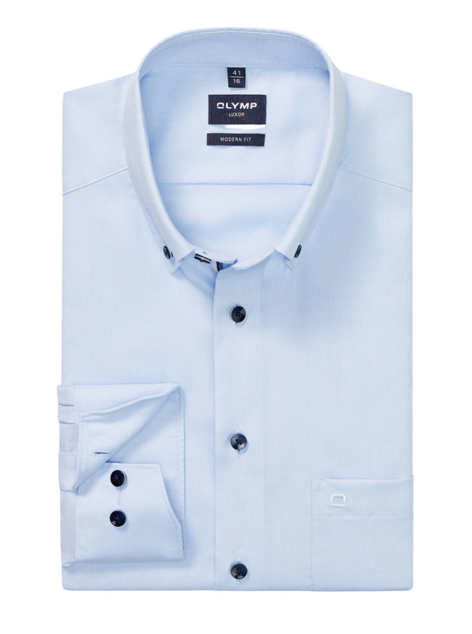 Luxor Pure Cotton Modern Fit Button Down - Light Blue