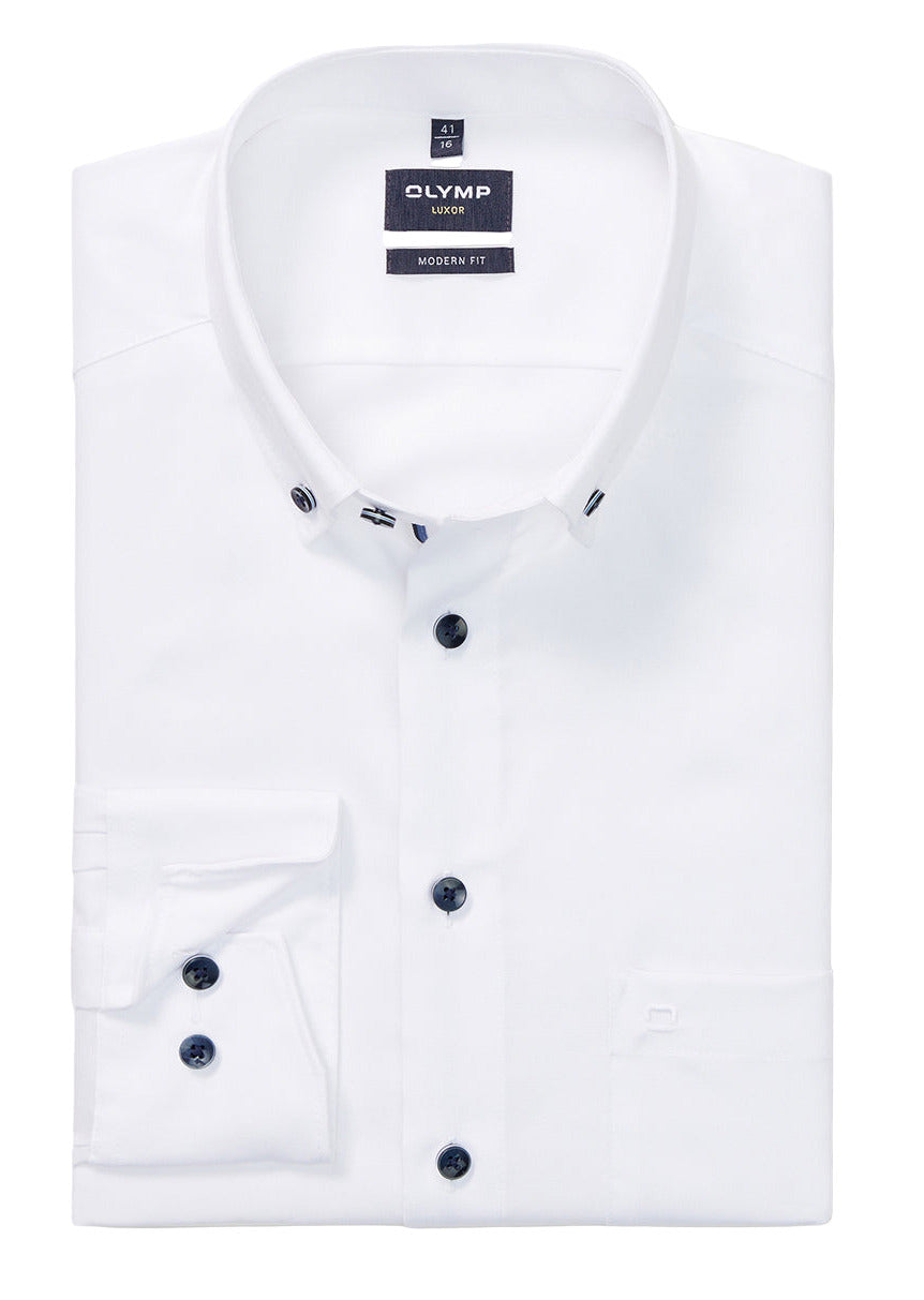 Luxor Button Down Oxford Shirt - White