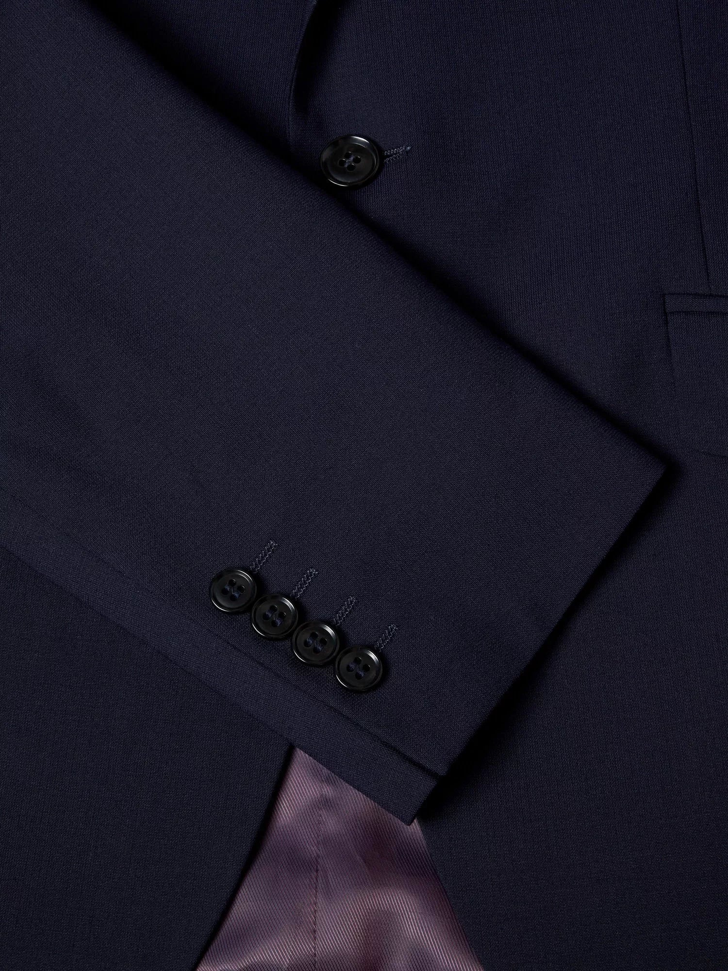 Daniel Grahame Navy Dale Wool Blend Tapered Suit Jacket