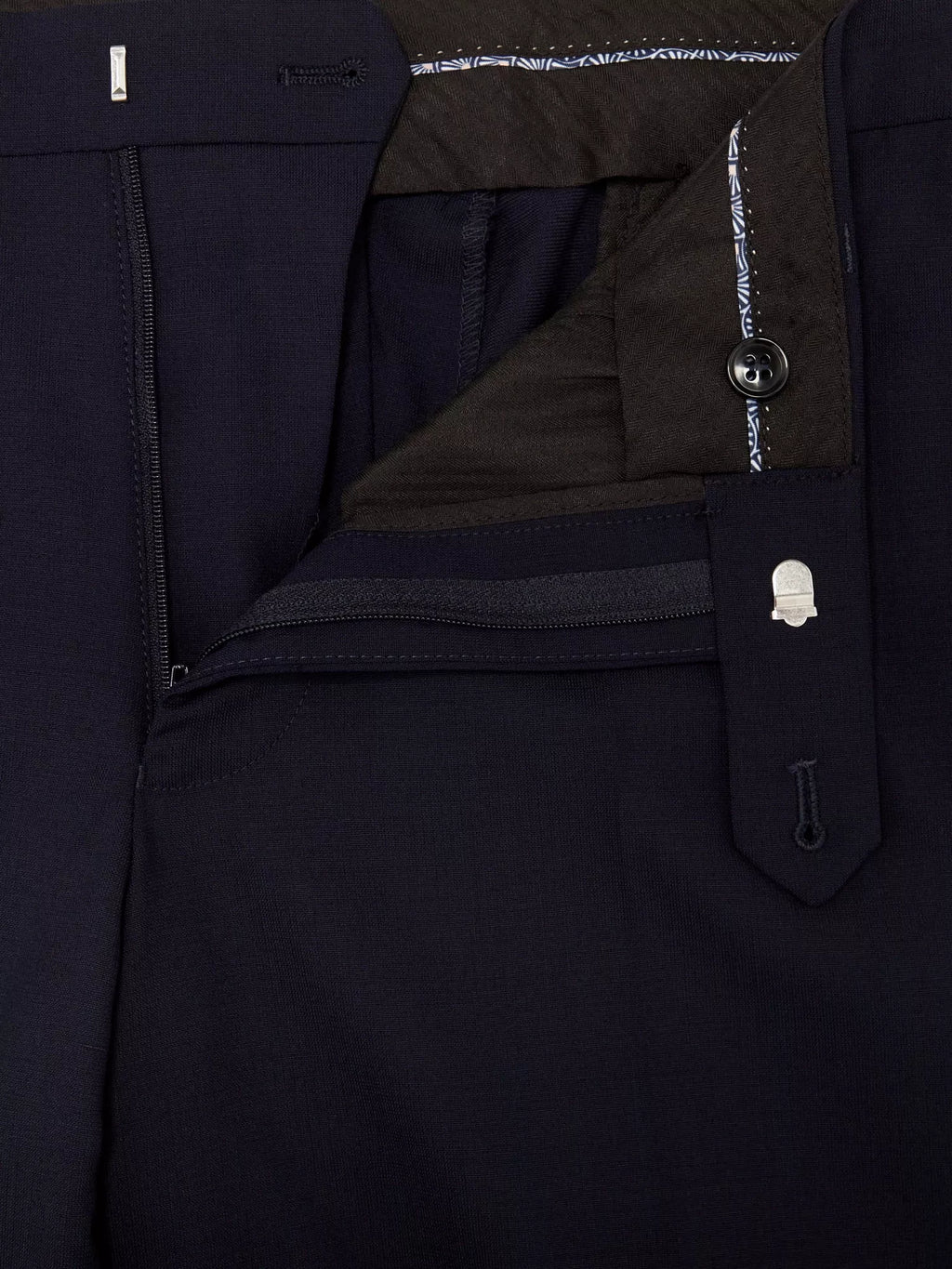 Dale Wool Mix Suit Trouser - Navy