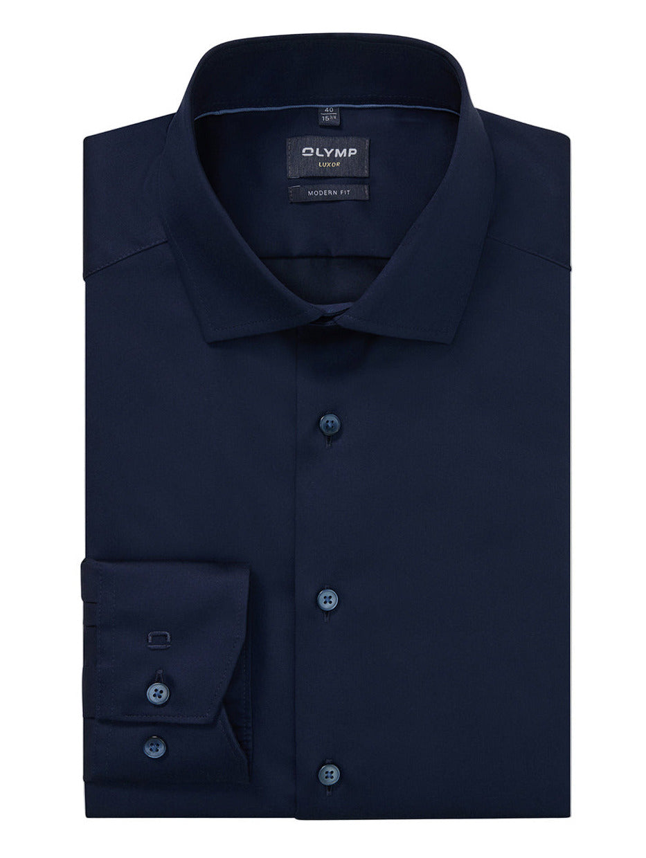 Luxor Satin Plain No Pocket - Navy
