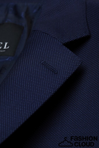 Duncan Modern Fit Pure Italian Wool Pin Dot Suit Jacket - Navy