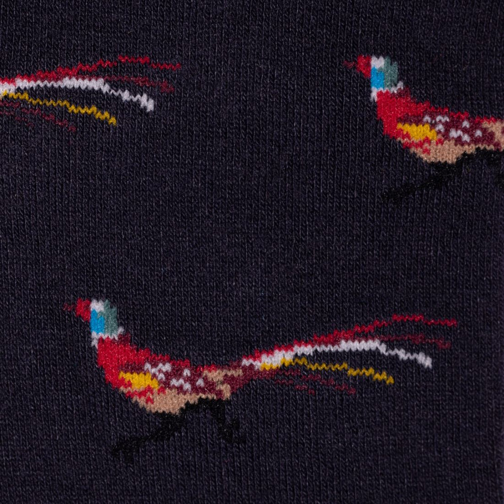 Pheasant Bamboo Socks - Navy