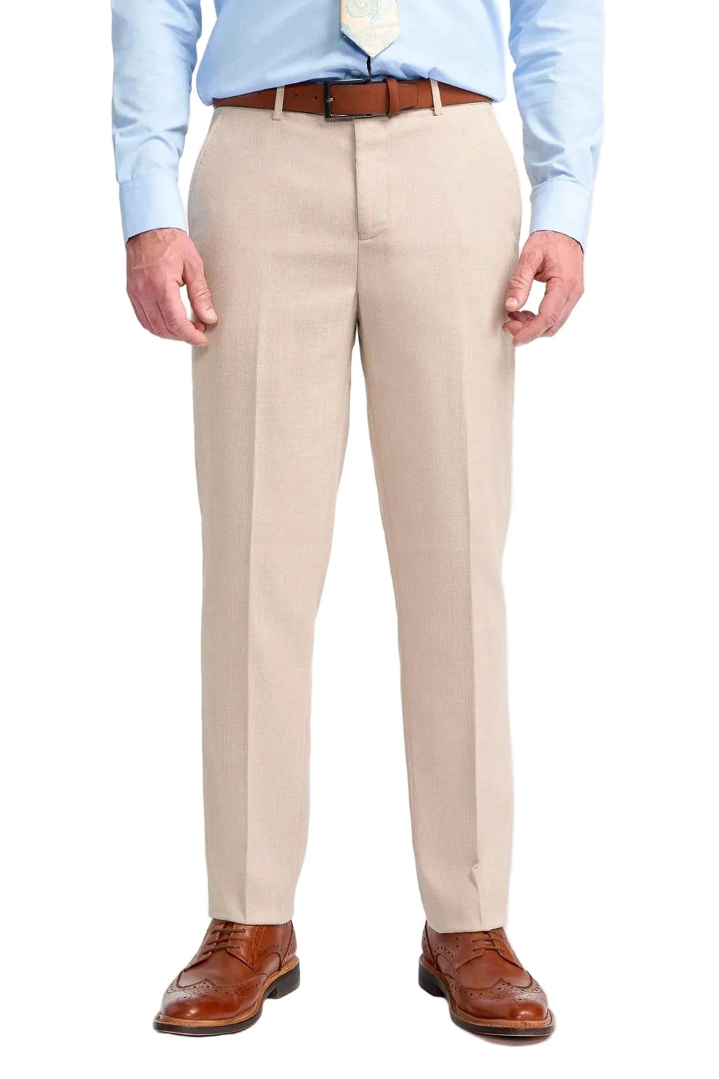 Cavani - Miami Slub Weave Trouser- Beige