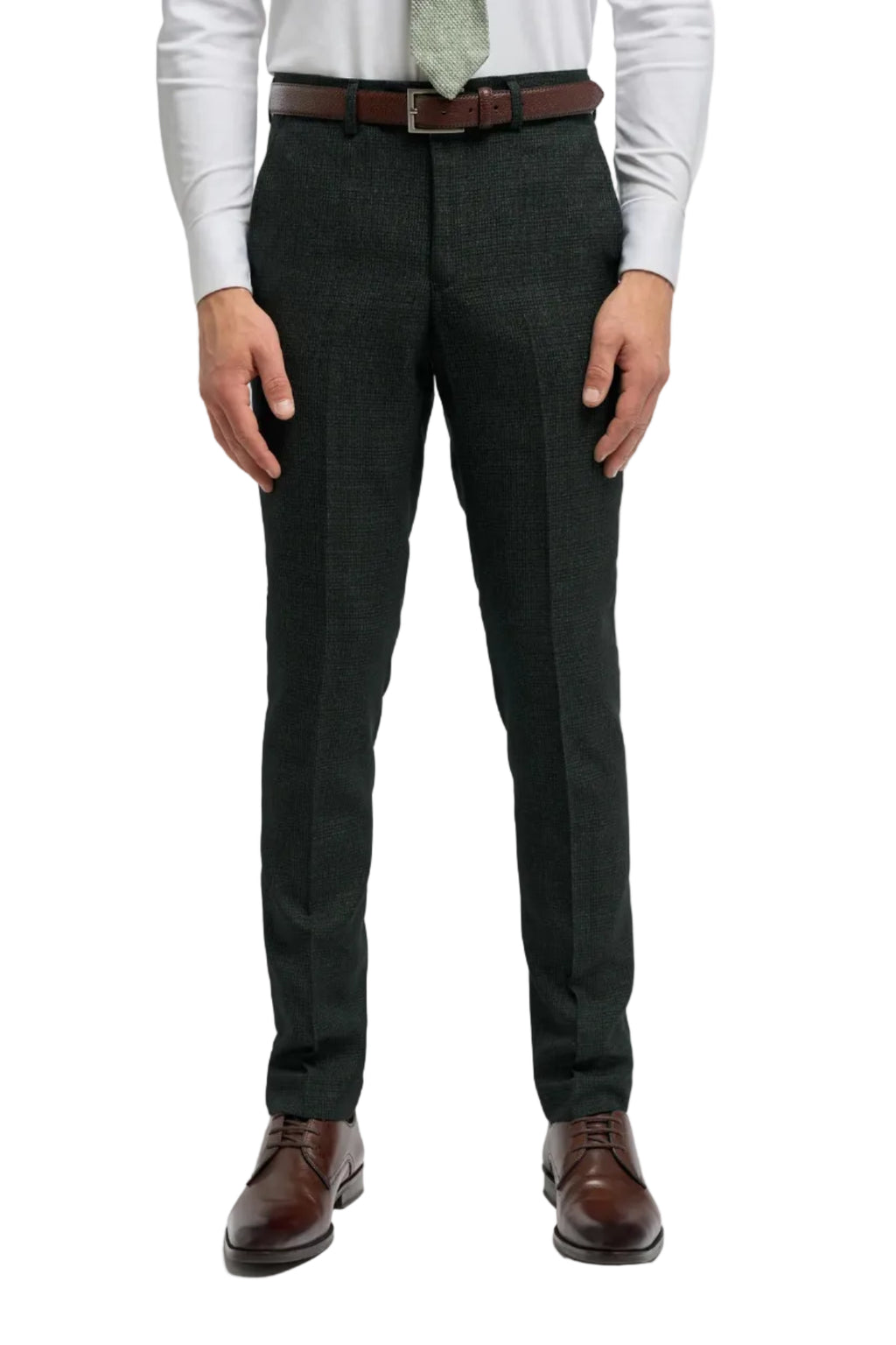 Caridi Check Trouser - Olive Green