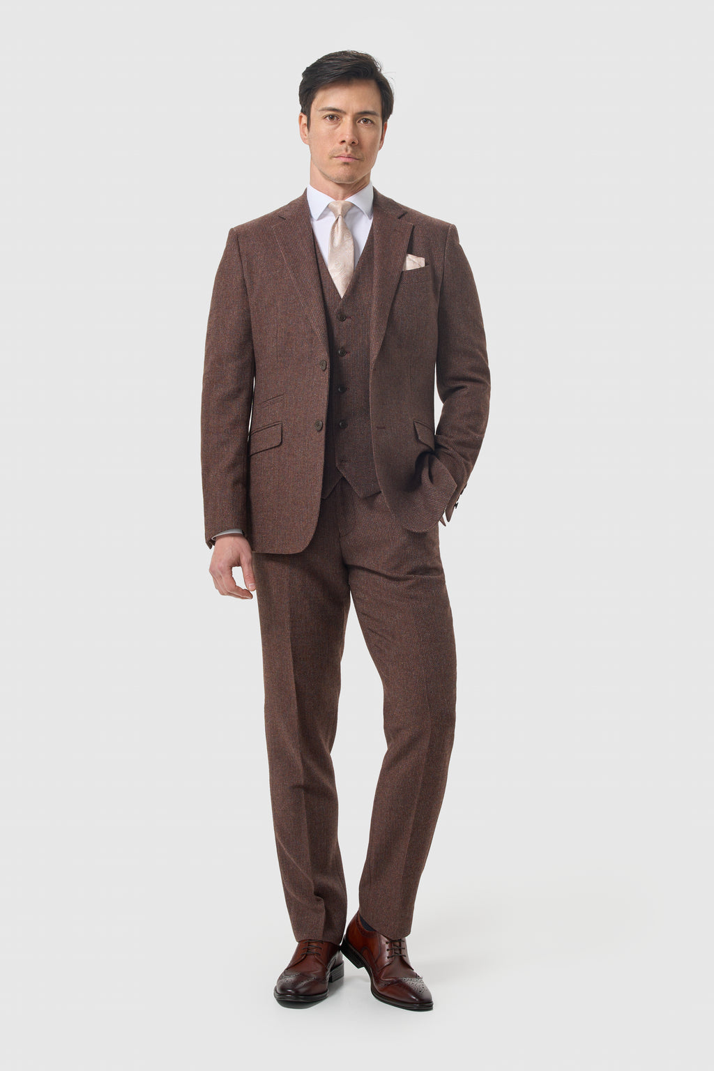 Cavani Thomas Dark Mahogany Tweed Jacket