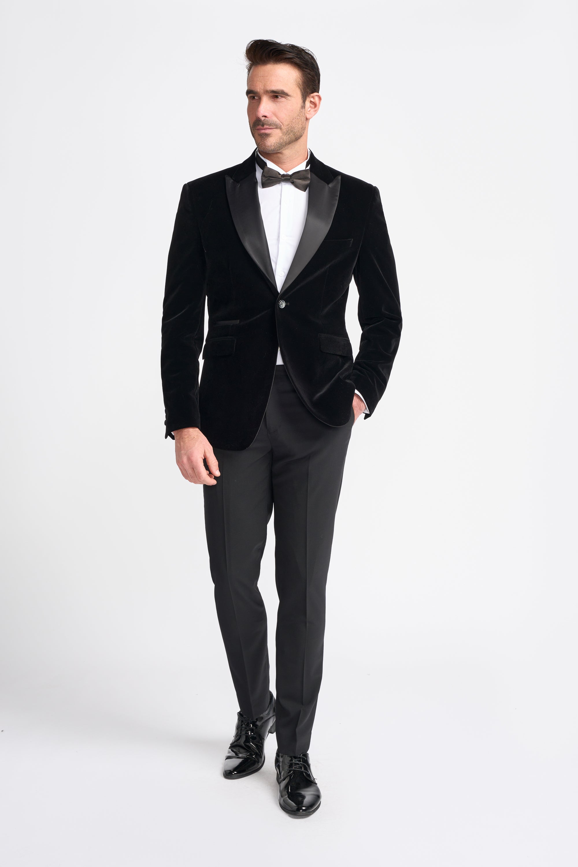Cavani Rosa Velvet Dinner Jacket – Black