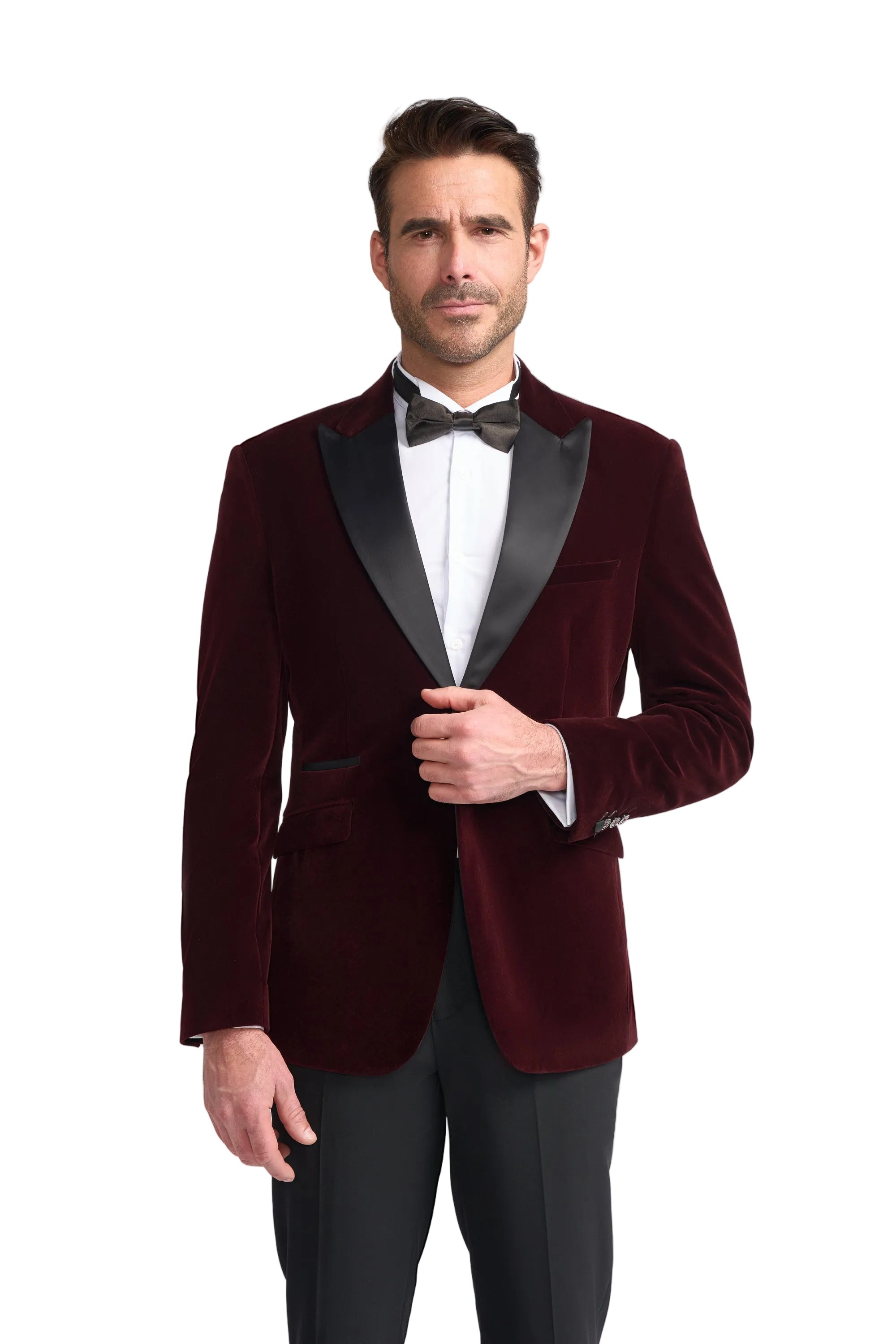 Cavani Rosa Velvet Dinner Jacket – Wine