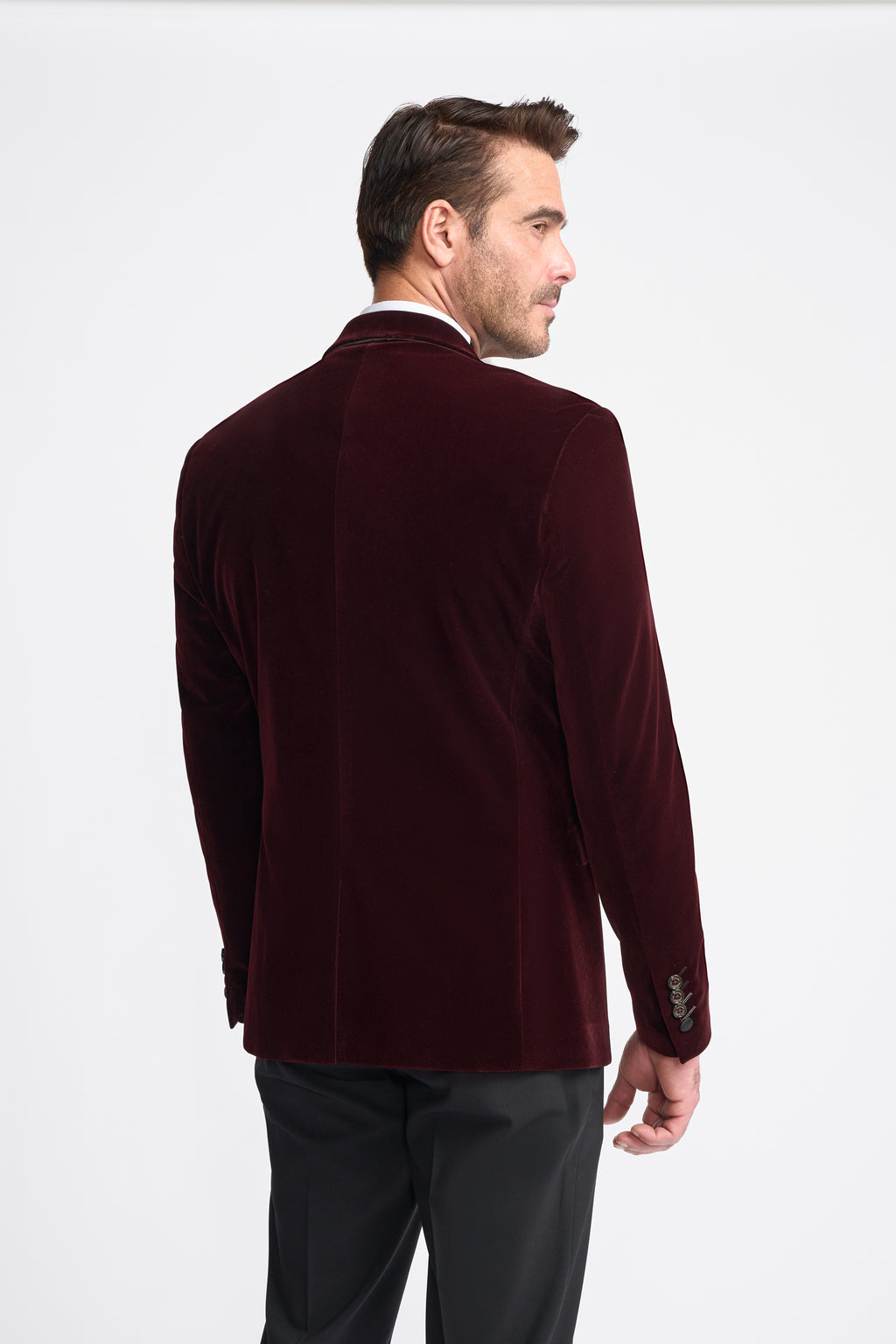Cavani Rosa Velvet Dinner Jacket – Wine