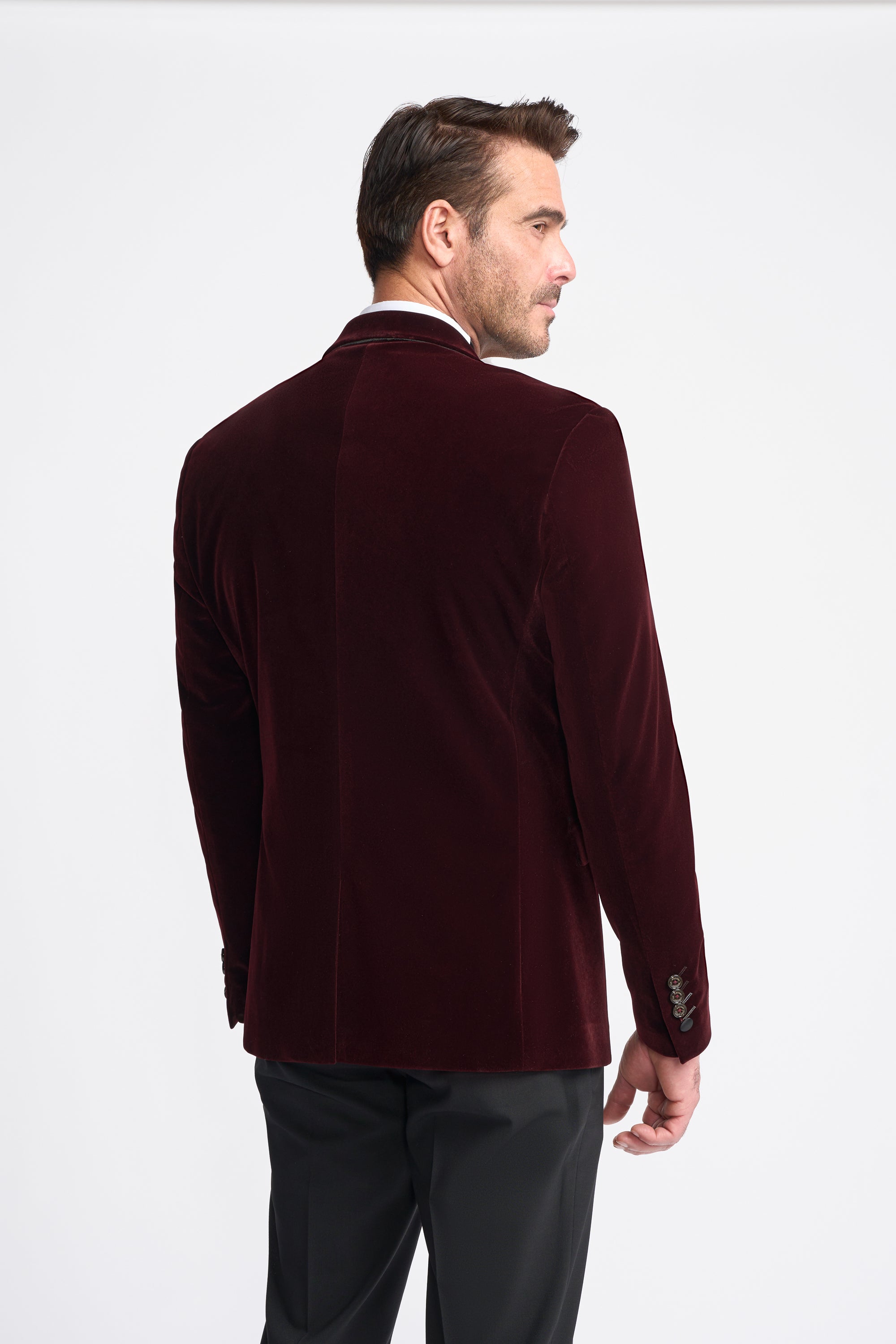 Cavani Rosa Velvet Dinner Jacket – Wine