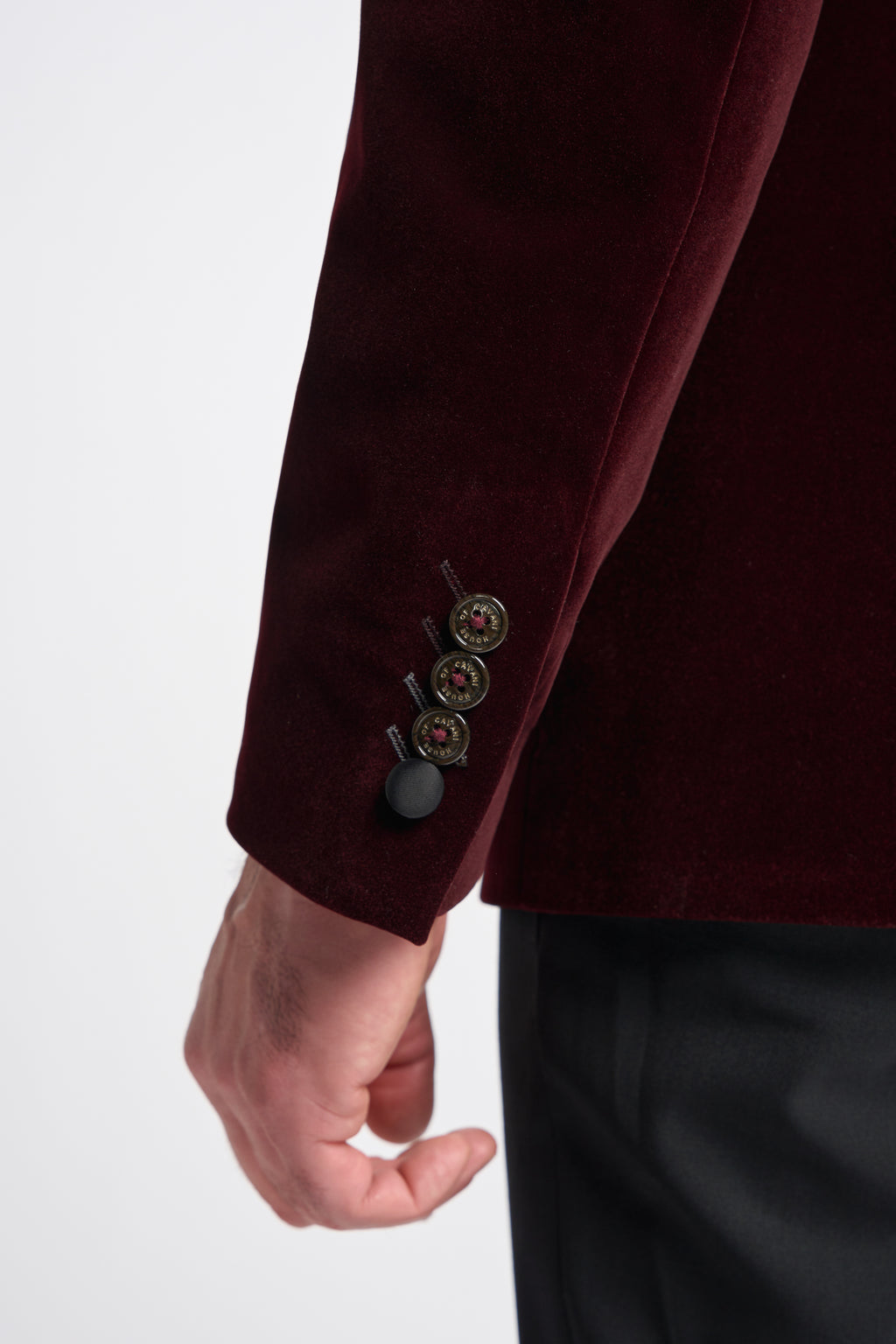 Cavani Rosa Velvet Dinner Jacket – Wine