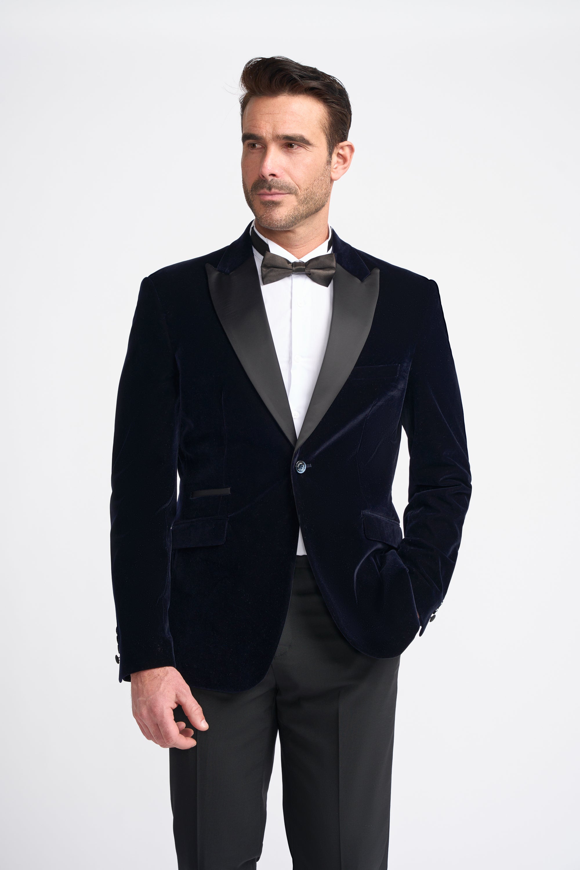 Cavani Rosa Velvet Dinner Jacket – Navy