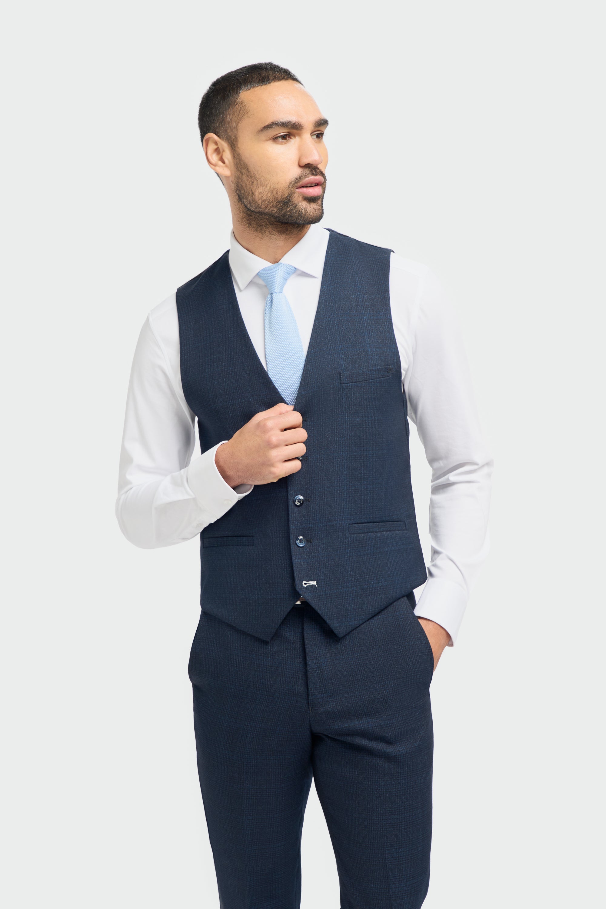 Cavani Caridi Navy Suit Waistcoat