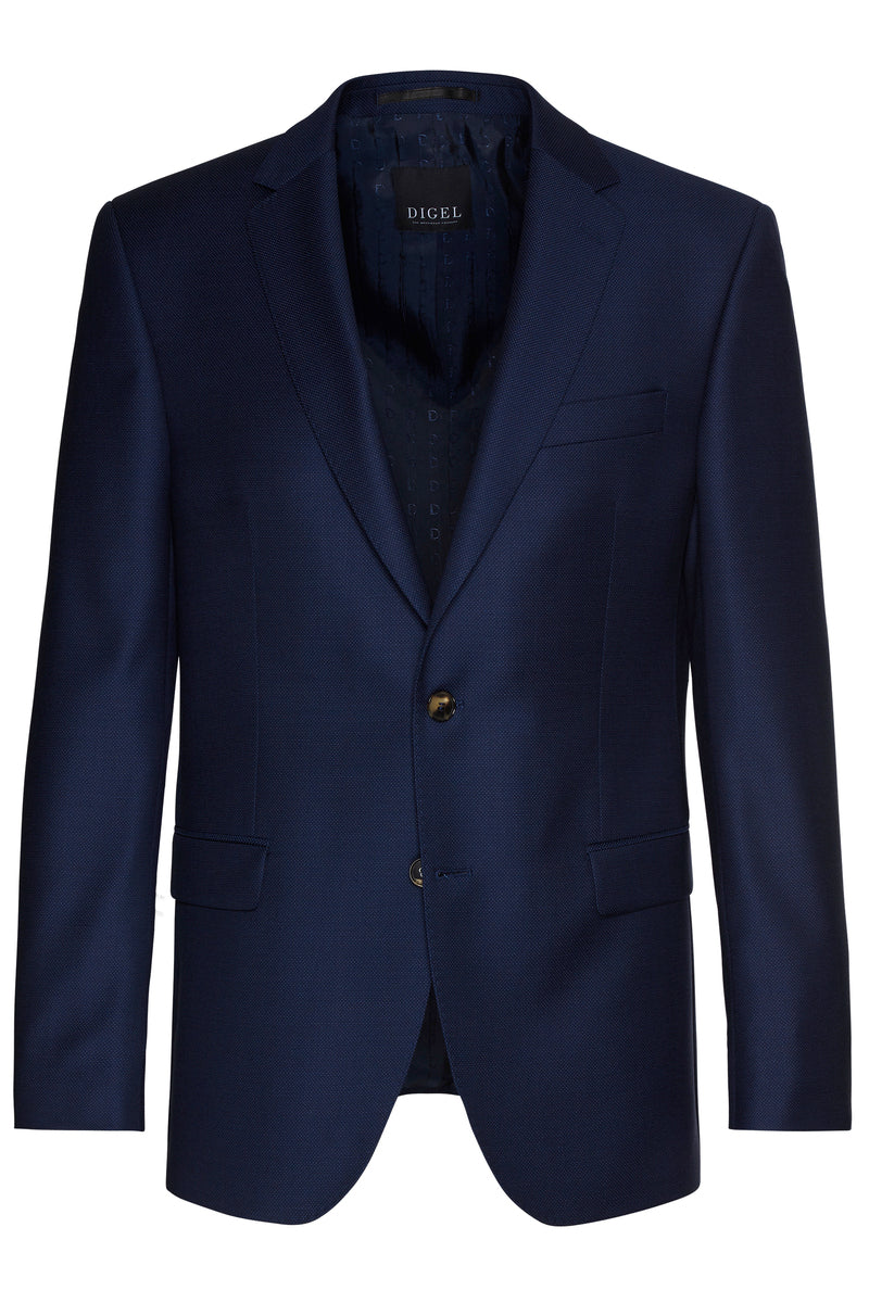 Duncan Modern Fit Pure Italian Wool Pin Dot Suit Jacket - Navy