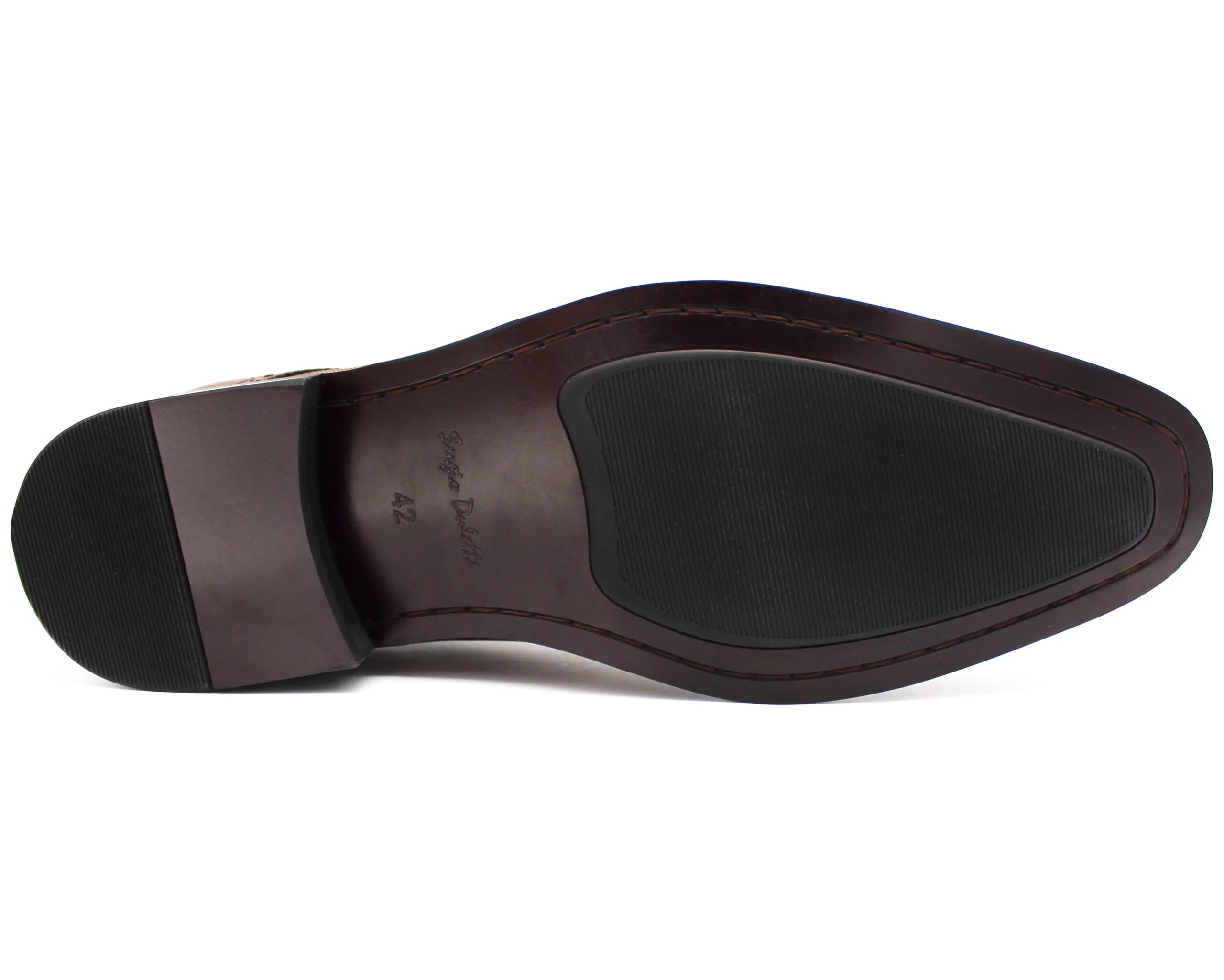 Erling Brown Embossed Leather Lace Up Formal Shoes by Sergio Duletti