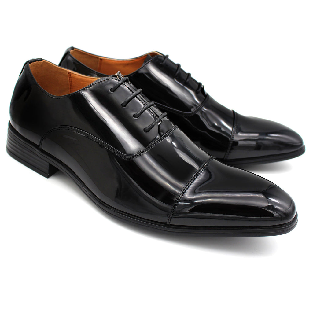 Fabio Black Patent Lace Up Shoe – Smart Footwear