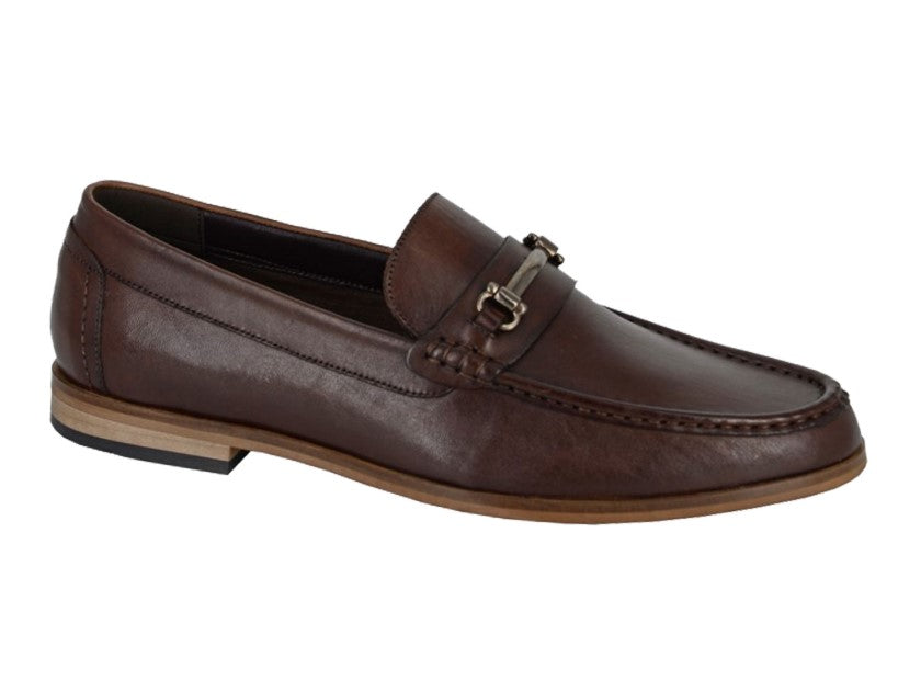 Roamers Brown Leather Slip-On Loafers | Smart Casual Shoes