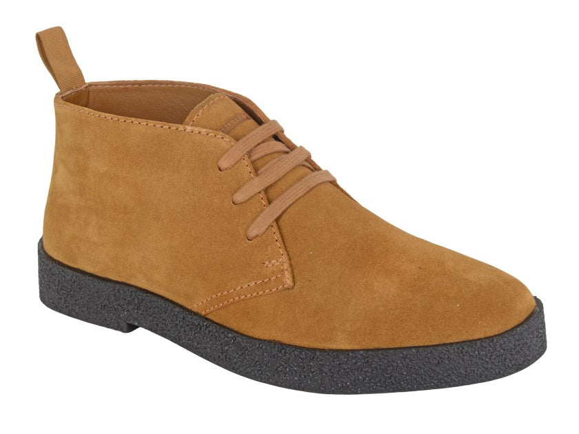 Roamers Suede Desert Boots | Tan 3 Eyelet TPR Sole