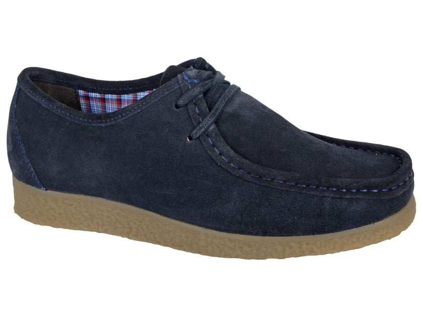 2 Eye Suede Trapper Shoe - Navy