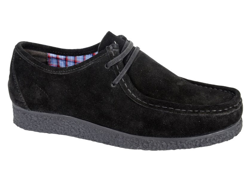 Roamers Suede Trapper Casual Shoes - Black